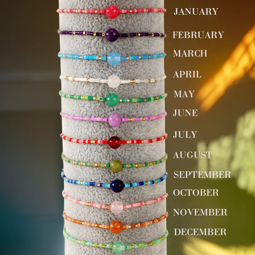 Hot Selling 12 Months Handwoven Friendship Bracelet Gift Box Card Seed Bead Bracelet for Men and Women