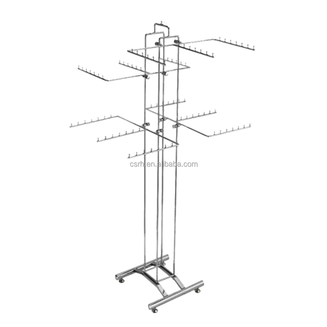 RH-GR-W1 400*400*1500mm H Sharp Feet Wire Garment Rack Underwear Display Stand Underwear Clothing Stand Display Rack