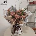 New Milk Cotton Paper Waterproof Tear Design Gift Bouquet Wrapping Paper Flower Packaging Materials