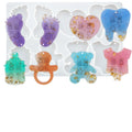 DIY Crystal Glue Epoxy Resin Anniversary Toe Heart Pendant Keychain Mirror-finish Silicone Mold