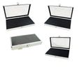 Aluminium Metal Glass Lid Display Case With Choice of Black Compartment Insert