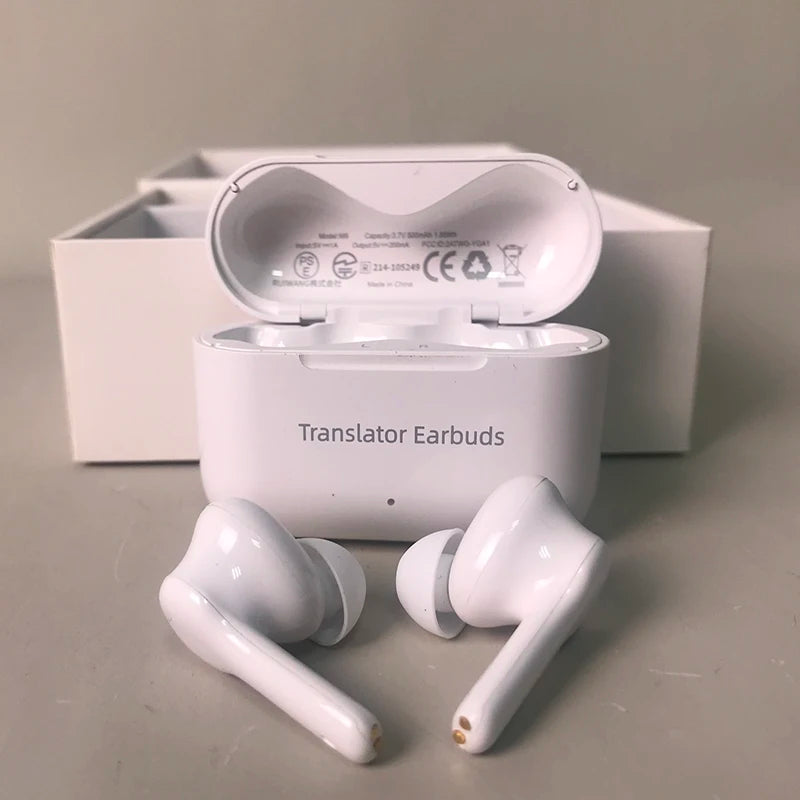 Smart Translator In-ear Wireless Headphones Compact Earphones with 71 Languages & 56 Accents Online Instant Translate