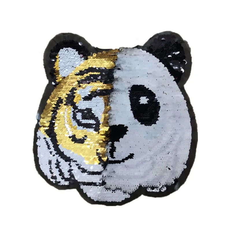 Eco-Friendly Iron-On Sequined Applique Fabric Patches with Custom Design for Clothing Bags Shoes & Home Decor