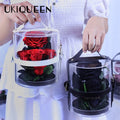 Decorative Red Eternal Flower Ewige Rosen Acrylic Gift Box Inmortal Forever Preservatives Conserved Preserved Roses
