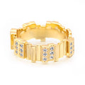 New Arrival Punk Hip-hop Gold Color Ring Cubic Zircon Popular Religious Inlay Parties Anniversaries Fashion Jewelry Accessories