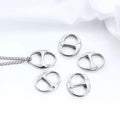 Polished Stainless Steel Oval Character Pendant ornaments DIY Necklace bracelet connected fashion Taige Jewelry matching piece