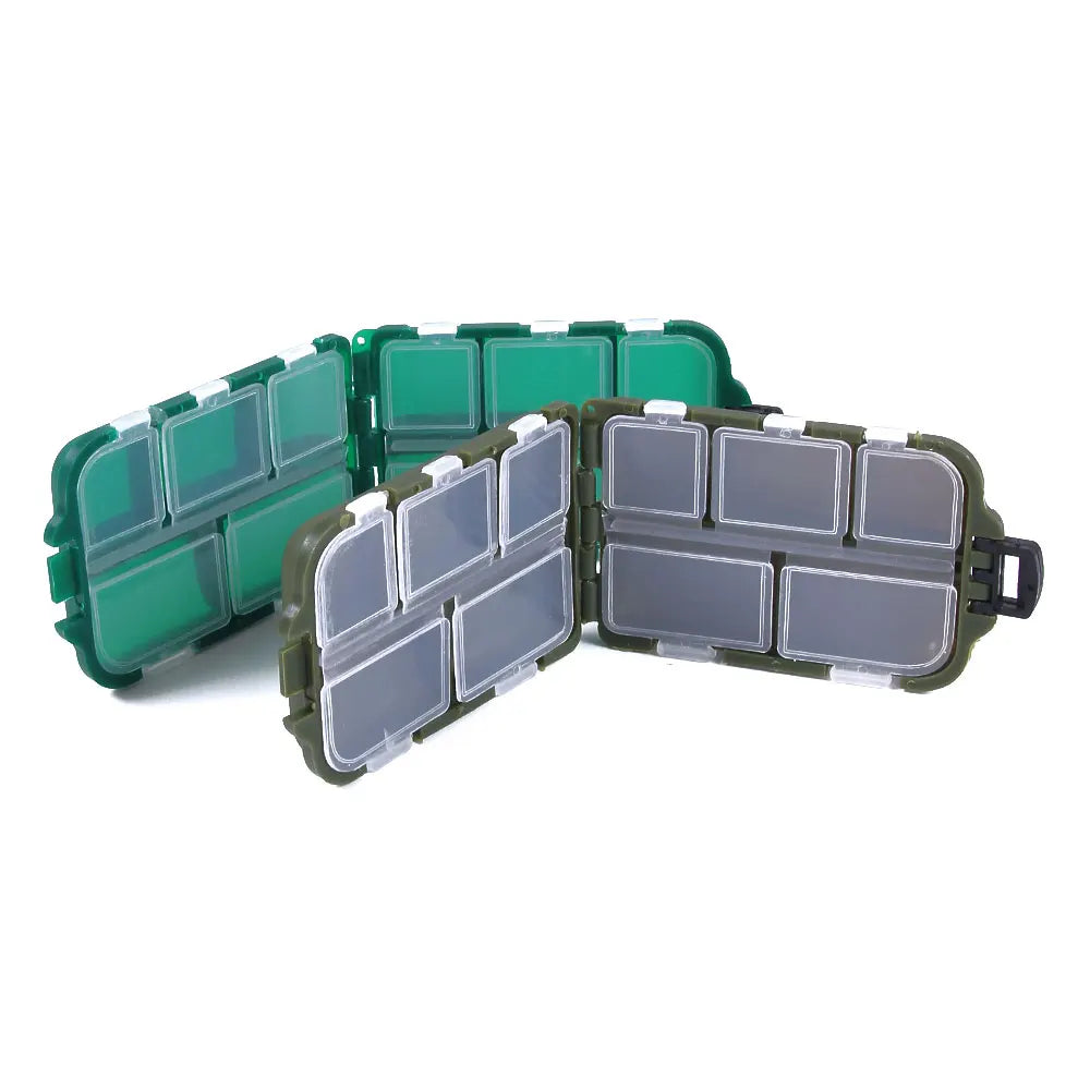 Compartments Mini Fishing Tackle Box Fish Lures Hooks Baits Plastic Storage Holder Square Case Pesca
