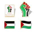 Hot Selling Enamel Palestine Flag Metal Pin Palestine Brooch