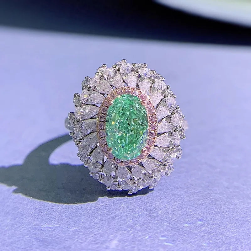 Jewelry Supplier Wholesales 925 Sterling Silver Paraiba Colored Rings