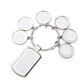 New Sublimation Print Your Pattern Key Chain Blank Key Set Chain Heart Circle Gift Supplies Sublimation Blank Keychains