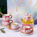 Ceramic Coffee Cup and Saucer European  Flower Tea Set