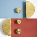 Hot Sale New Creative Solid Semicircle Hammered Gold Brass Kitchen Handles Cabinets Copper Pulls
