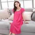 Wholesale Cheap Price Lace Nightwear Ice Silk Nightdress Short Sleeve Dress Loose Nightgown Women's Sleepwear