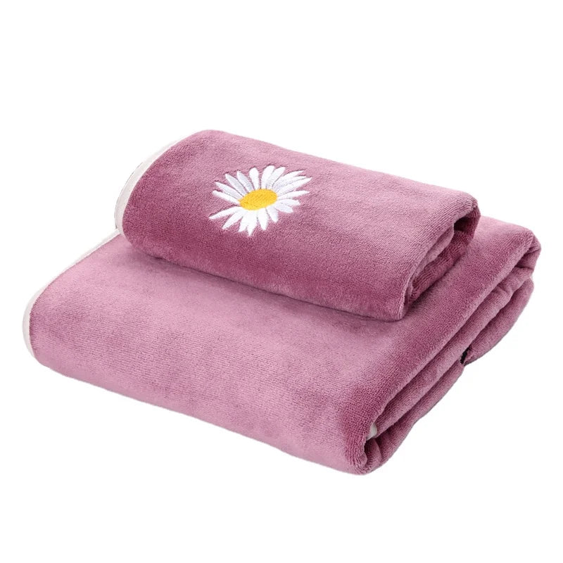 Embroidery Flower Designs Towel for Bathroom Beach and Spa Beauty Salon