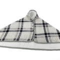 Flannel Fleece Plaid Striped Shawl 100% Polyester Cozy Plush Warm Eco-Friendly Portable Wearable Throw Hooded Blanket Poncho