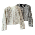 Professional Custom Factory Direct Elegant Heavy Duty Polyester Sequin Tweed Jacket High End Dye Processed Single Breasted