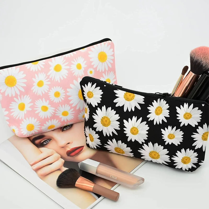 Women's Travel for Bag Reusable Practical Canvas Zipper Pouch with Custom Logo for Makeup & Cosmetic Organization