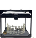 Pageant Crown Box Tiara Display Case Sash and Crown Holder Carrying Travel Case with Handle Clear Storage Box for Pageants