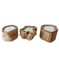Guansen Dough Bowl with  Candle - Wooden Dough Bowl Custom Candle  Non Scent Candle