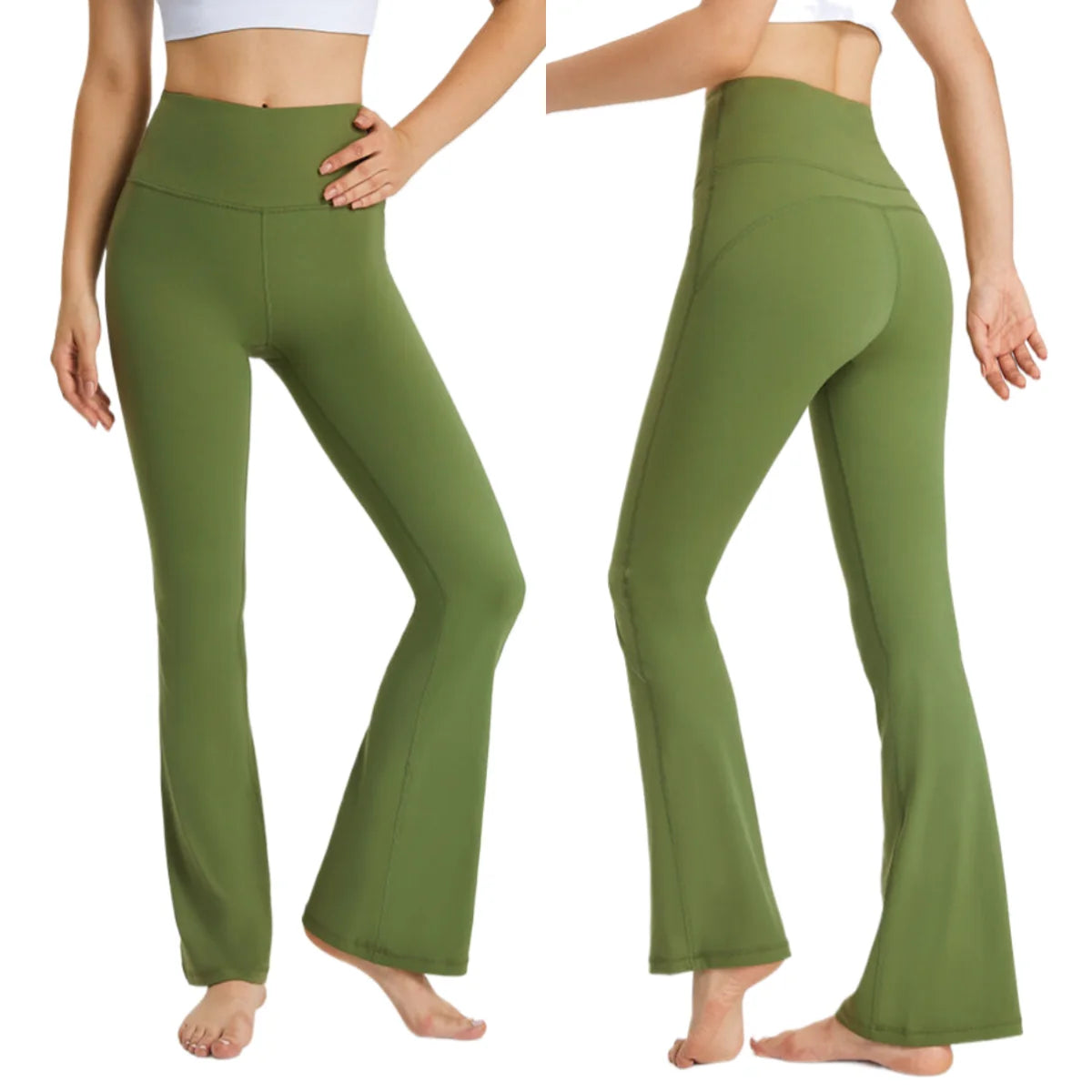 Women Long Bootleg Wide Leg Yoga Pants Tummy Control Boot Cut Women High Waisted Leggings Slimming Flare Yoga Pants