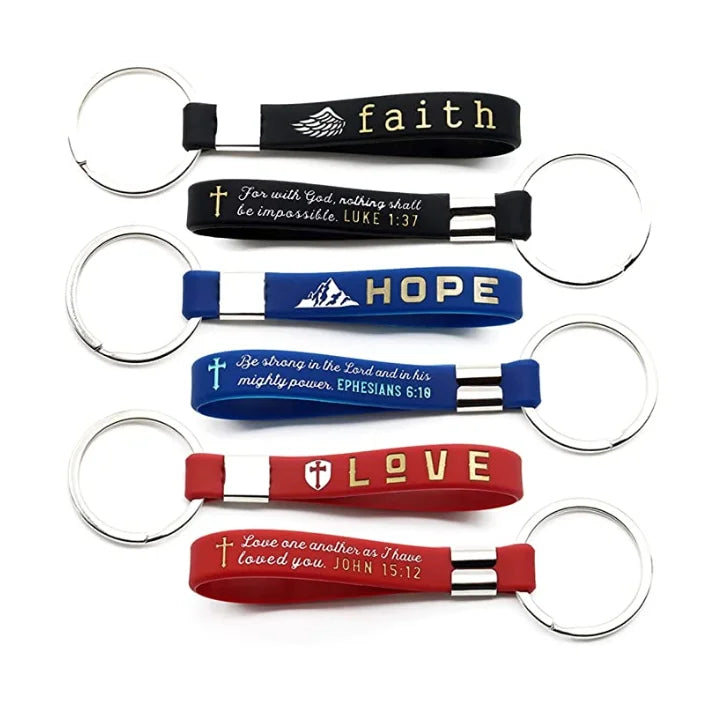 Best Seller Silicone Bracelet Key Ring 100% Silicone Wristband Keychain Silicone Key Chain