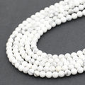 Wholesale Crystal White Howlite Round Beads White Turquoise Stone Beads for Jewelry Making