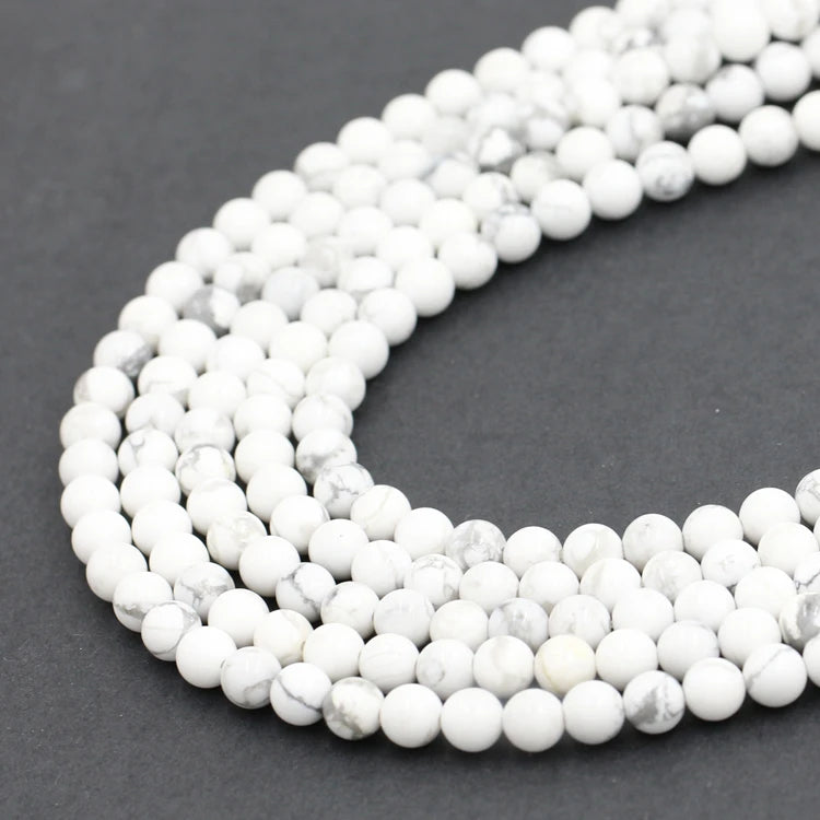 Wholesale Crystal White Howlite Round Beads White Turquoise Stone Beads for Jewelry Making