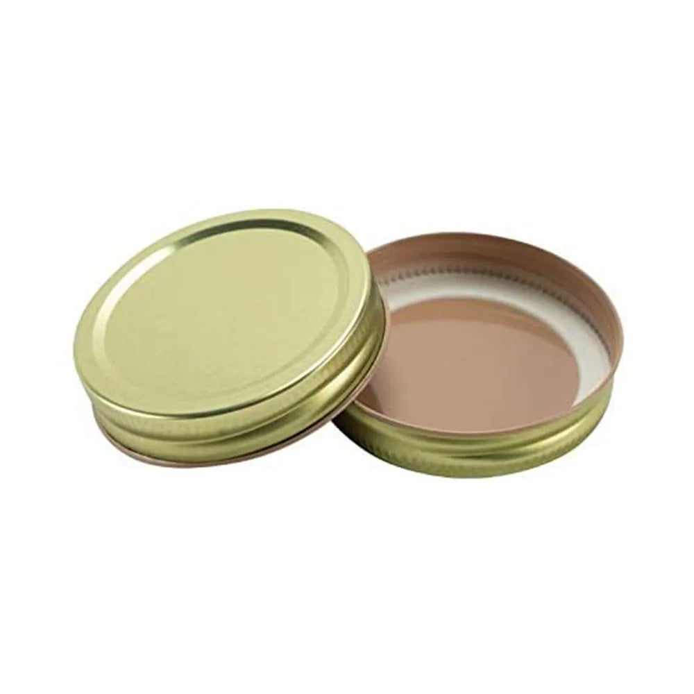 70mm Portable Rust Proof Air-Tight Tinplate Screw-On Storage Lid Plastisol Sealing Liner Wide-Mouth Mason Canning Jars Metal