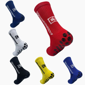 Custom Logo Anti Slip Crew High Standard Knitted Cuff Soccer Football Sport Socks