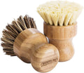 GUANSEN Eco-friendly Bamboo Pot Scrubber Portable Kitchen Dish Cleaning Brush Hand Designed for Home Use Customizable OEM/ODM