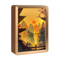 Sunrise Sunset Lamp Mountain Scenery Paper Cut Light Box Plastic Picture Frame Gift Items 3D Night Light for Home Decor