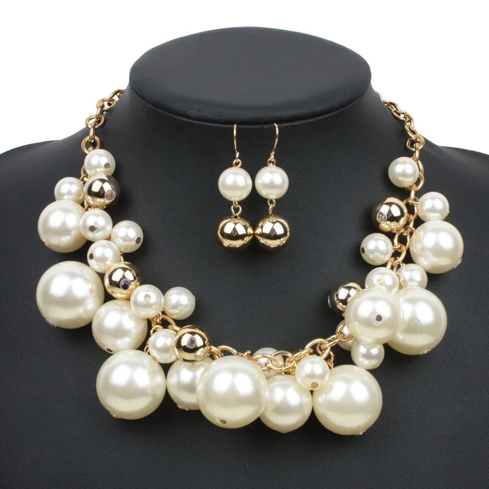 LUOXIN Wholesale Hot-selling Handmade Custom Pearl Jewelry Necklace Set for Women