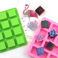 6009 Factory Free Sample 12 Hole square Shape Silicone Chocolate Moulds Silicon Resin Mold Silicone Ice Cube Tray