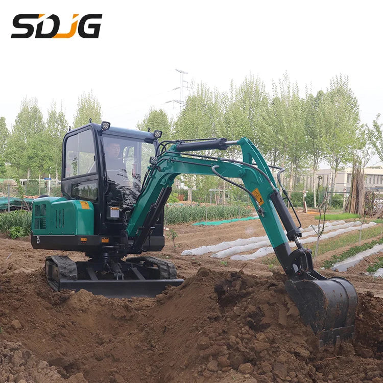 1.8Ton 2Ton 3.5Ton 6Ton CE EPA Farm Agriculture Diesel Hydraulic Cab Micro Bagger Excavator Small Digger Mini Excavator