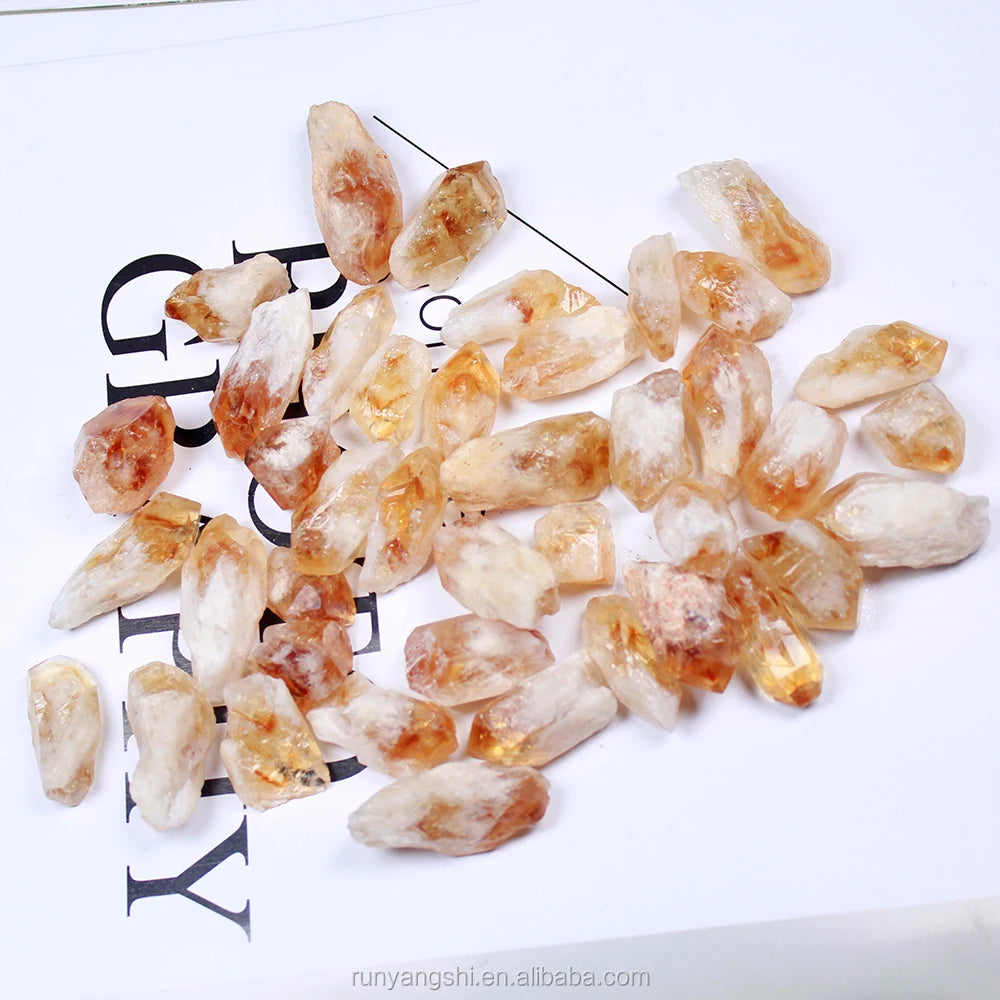 Wholesale Quartz Yellow Cluster Raw Stone Crystals Healing Stones Small Rough Crystal Citrine Tooth Cluster Natural Stones