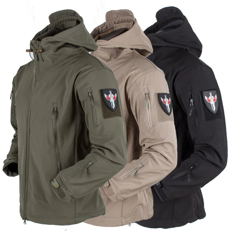 Outdoor Waterproof Jacket Softshell Men's Jacket YUEMAI Woven Bomber Jacket Winter Coats for Men Plain Dyed Turtleneck Formal