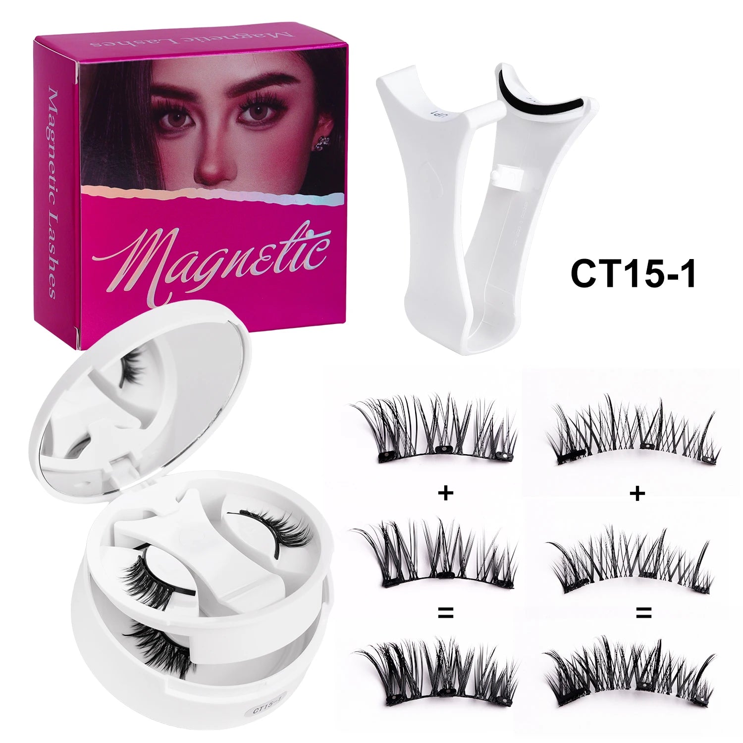 New Style Handmade Diy Eyelash Extensions Trays Segment Private Label Synthetic Hair Pre Cut 10 Pair Eyelash Lash Kit at Home