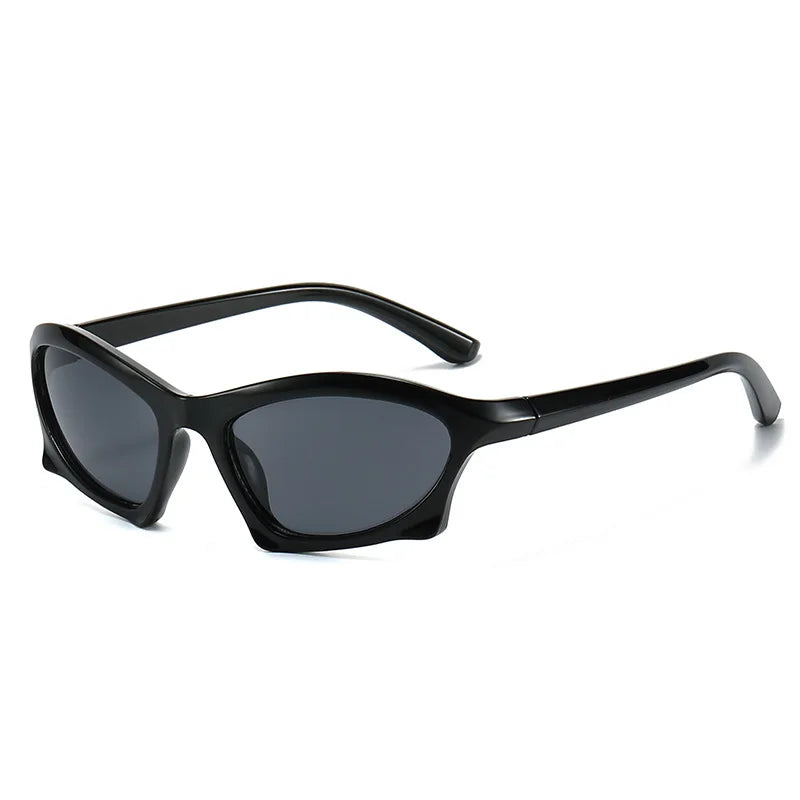 2026 Summer Trendy Street Shooting Ins Style Custom Unisex PC Fashion Sunglasses Modern Retro Geometric Design with Yellow Frame