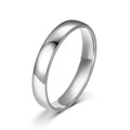 Polished Dome Couple Rings Stainless Steel Smooth Ball Design Fashion Jewelry for Men and Women Popular in Europe and America