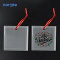 New Customized Crystal Christmas Ornaments  Sublimation Blank Crystal Glass Christmas Ornaments