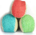 100% Natural Eco-Friendly Small 5cm Loofah Pet Ball Funny Interactive Training Dog Toy with Bell & Catnip Customized Color