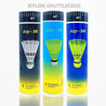 Factory Price Anyball Model 240 Super Durable Nylon Feather Badminton Shuttlecock Yellow Indoor Outdoor Sports Fitness Game 6Pcs