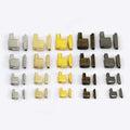 Meetee ZA162 3#5#8#10# Nylon Resin Alloy Zip Slider Square Tail Stop Buckle Clothes Zipper Head Socket
