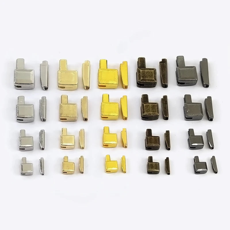 Meetee ZA162 3#5#8#10# Nylon Resin Alloy Zip Slider Square Tail Stop Buckle Clothes Zipper Head Socket