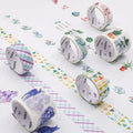 Jinhua Girl DIY Craft Gift 4 Rolls Box Set of Colored Washi Tape for Scrapbook Office Adhesive Tape