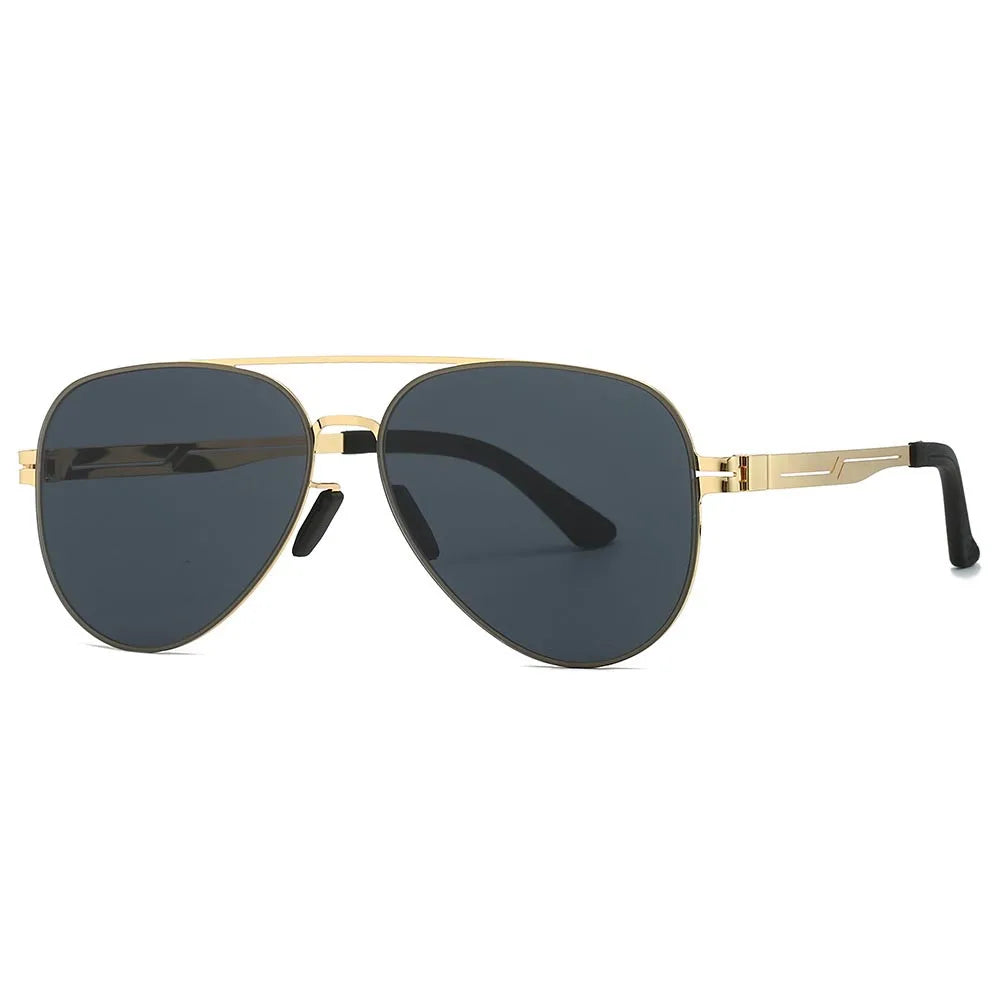 New Toad Frame Sunglasses 9386 Stainless Steel Driving Sunglasses for Men Classic All-Match Sunglasses 2024