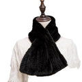 MWFur Winter Season Women Neck Collar Mink Fur Scarf for Girl Street Fashion Hand Knitted Short Thick Mink Fur Scarf