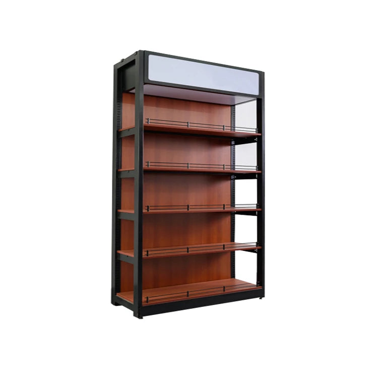 Gondola Shelving Light Duty Metallic Supermarket Shelves with Powder Coated Finish for Shops