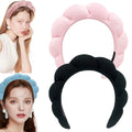 Wholesale Women Girl Sponge Headband Puffy Spa Terry Towel Cloth Fabric Headbands Hair Accessories SPA Hairband