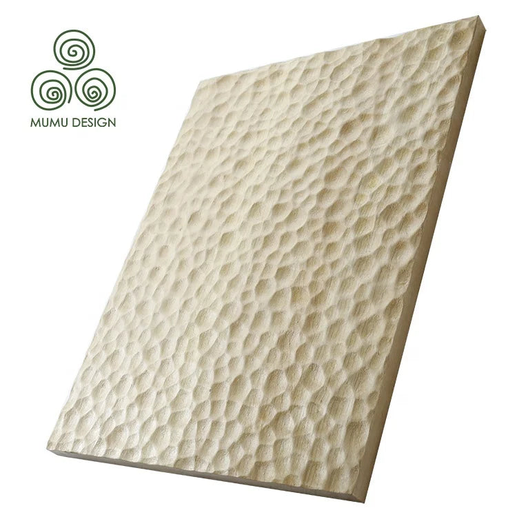 Solid Timber Wood 3D Decorative Waterproof Acoustic PVC for Living Room Bathroom Wall Panel